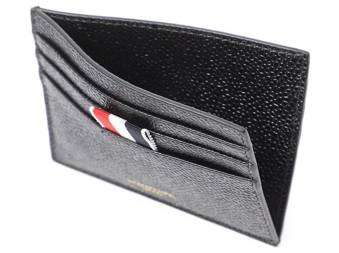 Thom Browne Card Holder Pebble Grain Black - view 13