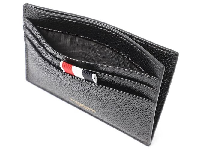 Thom Browne Card Holder Pebble Grain Black - view 14