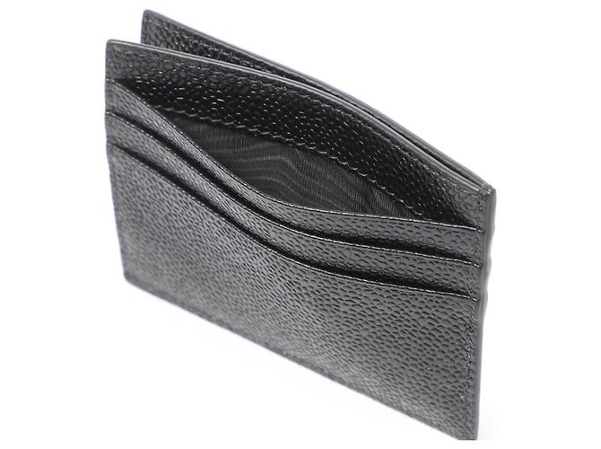 Thom Browne Card Holder Pebble Grain Black - view 15