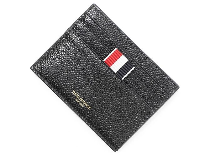 Thom Browne Card Holder Pebble Grain Black - view 2
