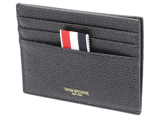 Thom Browne Card Holder Pebble Grain Black - view 3