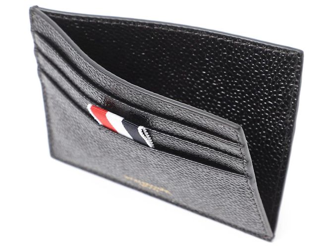 Thom Browne Card Holder Pebble Grain Black - view 5