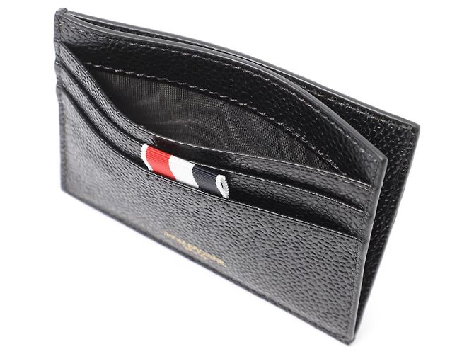 Thom Browne Card Holder Pebble Grain Black - view 6