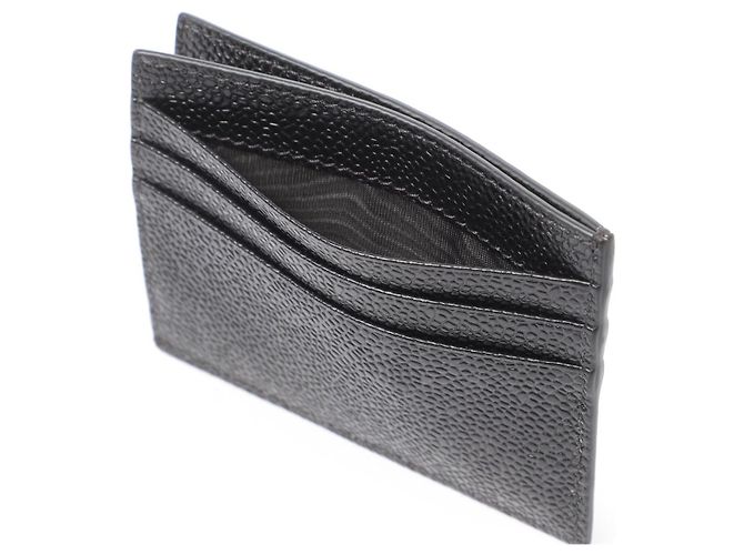 Thom Browne Card Holder Pebble Grain Black - view 7