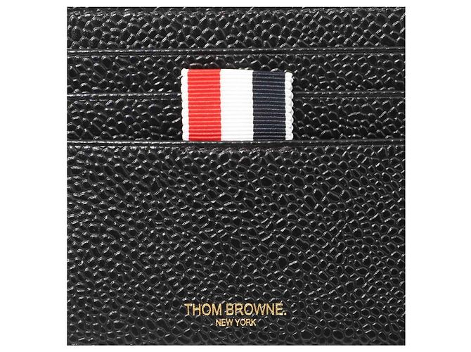 Thom Browne Card Holder Pebble Grain Black - view 8