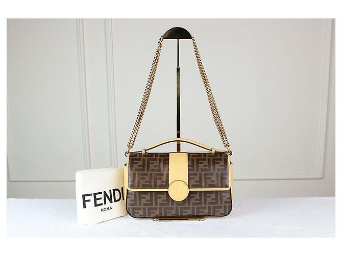 Fendi Borsa a tracolla tote doppia Bianco - vista 14