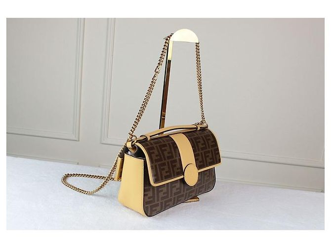 Fendi Borsa a tracolla tote doppia Bianco - vista 16