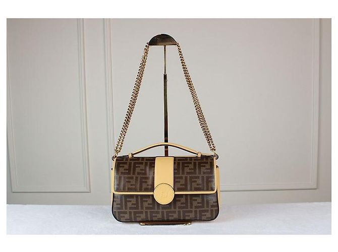 Fendi Borsa a tracolla tote doppia Bianco - vista 2