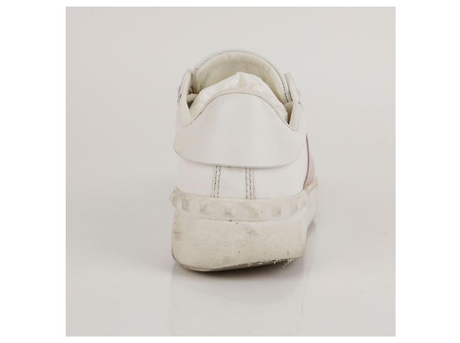 Valentino Baskets à lacets cachés en cuir blanc Taille - vue 5