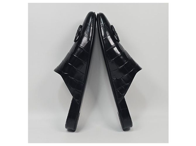 Balenciaga Mule Cozy BB Crocodile Marrone - vista 5
