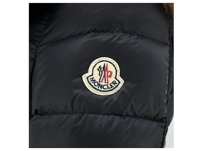 Moncler Herminfur Damen Lang Daunenjacke Schwarz - Ansicht 7