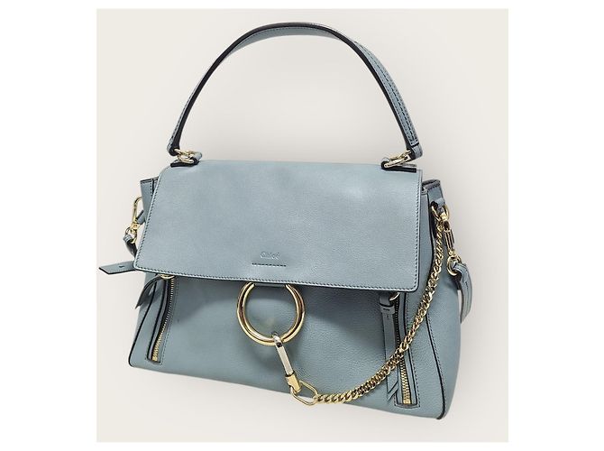 Chloé Borsa Payday in pelle di vitello blu Medium - vista 2