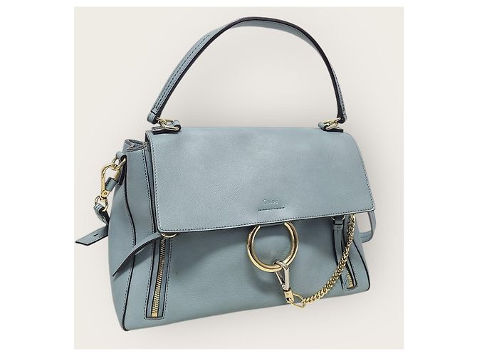 Chloé Borsa Payday in pelle di vitello blu Medium - vista 3