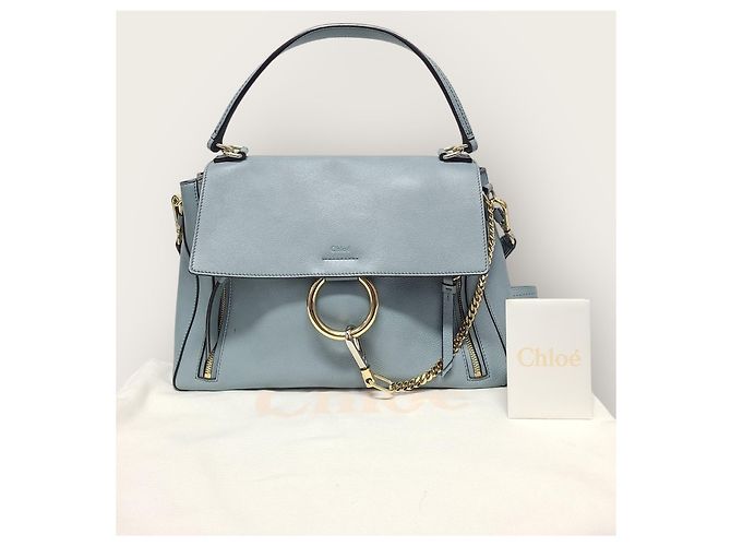 Chloé Borsa Payday in pelle di vitello blu Medium - vista 7