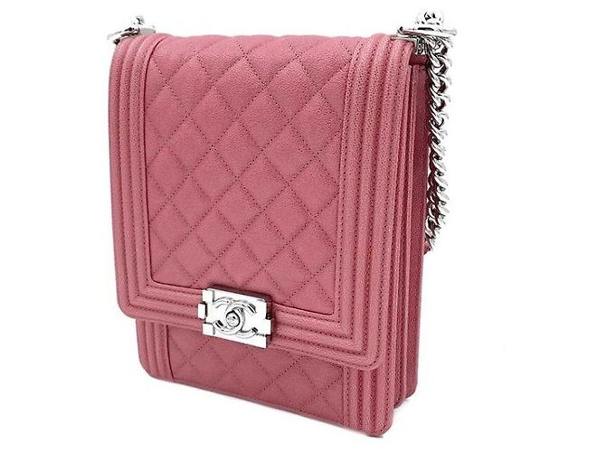 Chanel Borsa Flap Caviar Boy Rosa - vista 2