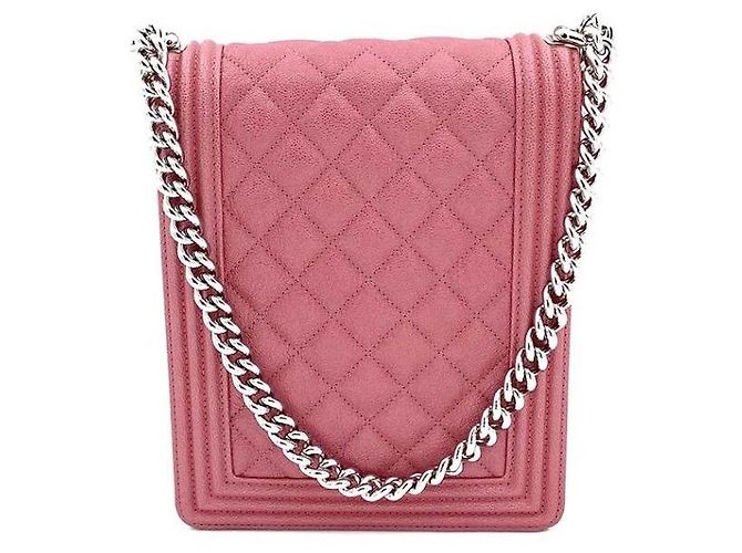 Chanel Borsa Flap Caviar Boy Rosa - vista 4