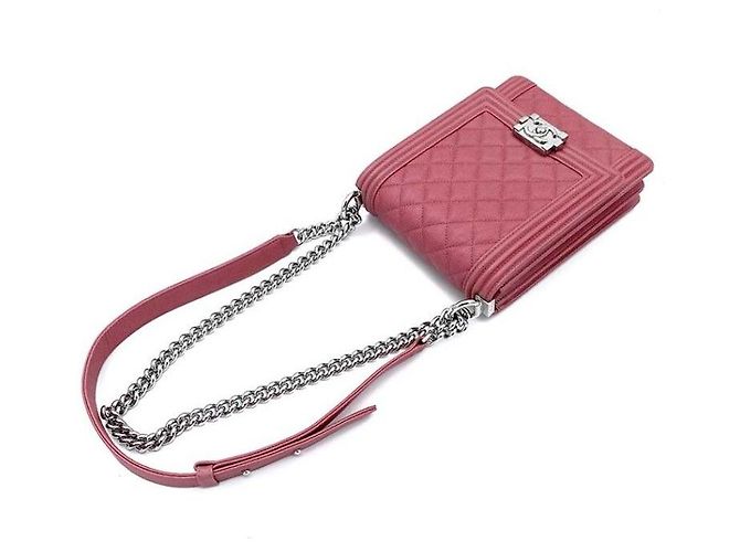 Chanel Borsa Flap Caviar Boy Rosa - vista 5
