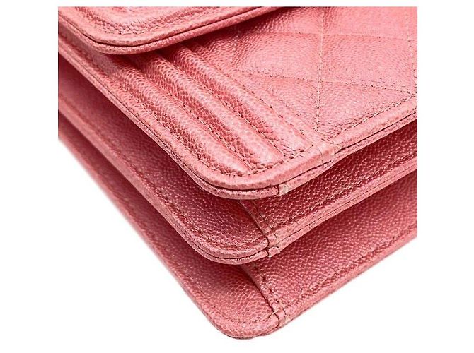 Chanel Borsa Flap Caviar Boy Rosa - vista 6