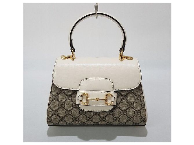 Horsebit 1955 Gucci Mini borsa tote con manico superiore e tracolla con morsetto Argento - vista 2