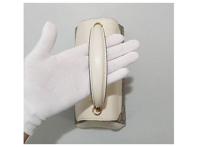 Horsebit 1955 Gucci Mini borsa tote con manico superiore e tracolla con morsetto Argento - vista 5