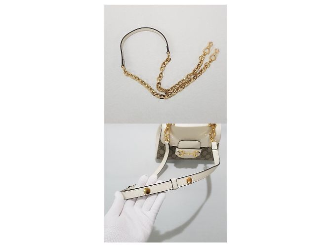 Horsebit 1955 Gucci Mini borsa tote con manico superiore e tracolla con morsetto Argento - vista 6