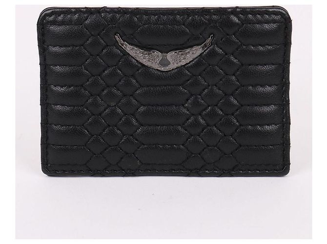 Zadig & Voltaire Portacarte nero da donna con logo frontale - vista 2
