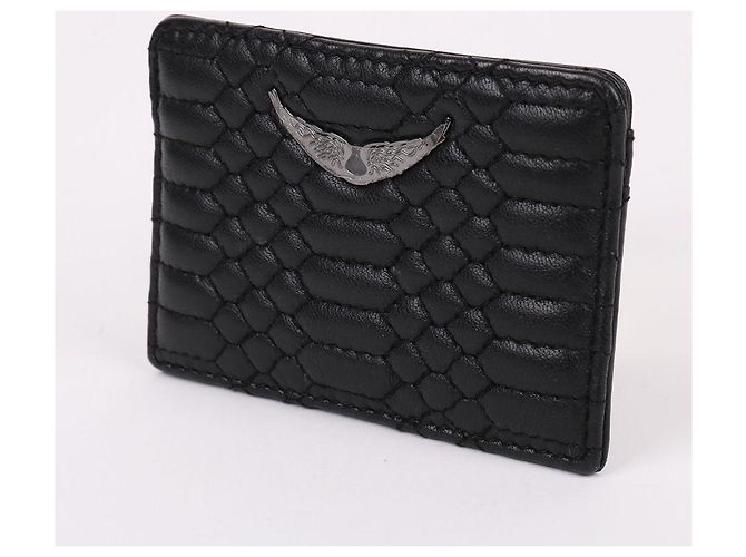 Zadig & Voltaire Portacarte nero da donna con logo frontale - vista 4