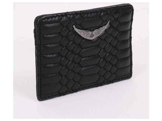 Zadig & Voltaire Portacarte nero da donna con logo frontale - vista 5