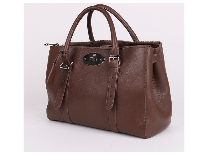 Mulberry Borsa a tracolla media Bayswater Double Zip marrone - vista 3