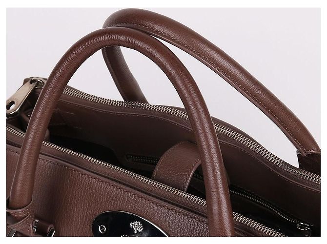 Mulberry Borsa a tracolla media Bayswater Double Zip marrone - vista 6