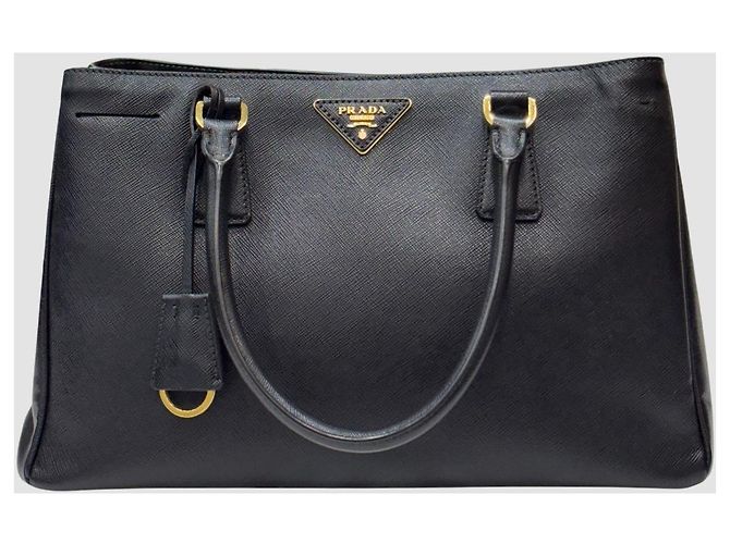 Prada Borsa Tote Small Galleria Saffiano Nera Nero - vista 2