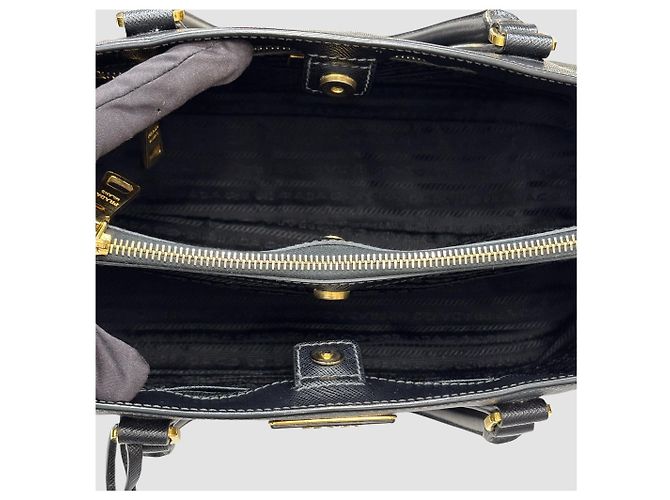 Prada Borsa Tote Small Galleria Saffiano Nera Nero - vista 6