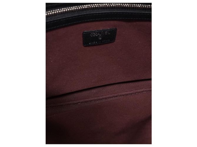 Chanel Clutch Classic Large in Caviar Nero Argentato con Chip - vista 4