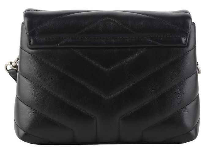 Saint Laurent Borsa a tracolla Monogram Lulu Toy Nero - vista 3