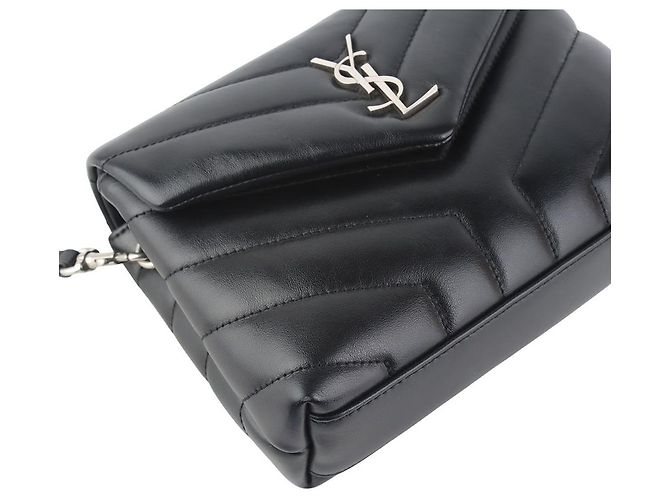 Saint Laurent Borsa a tracolla Monogram Lulu Toy Nero - vista 5