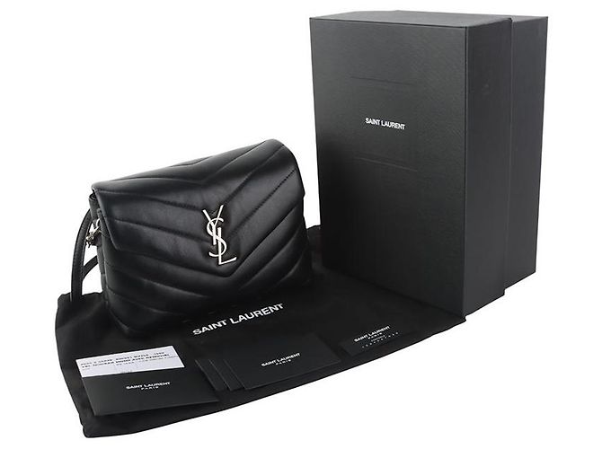 Saint Laurent Borsa a tracolla Monogram Lulu Toy Nero - vista 8