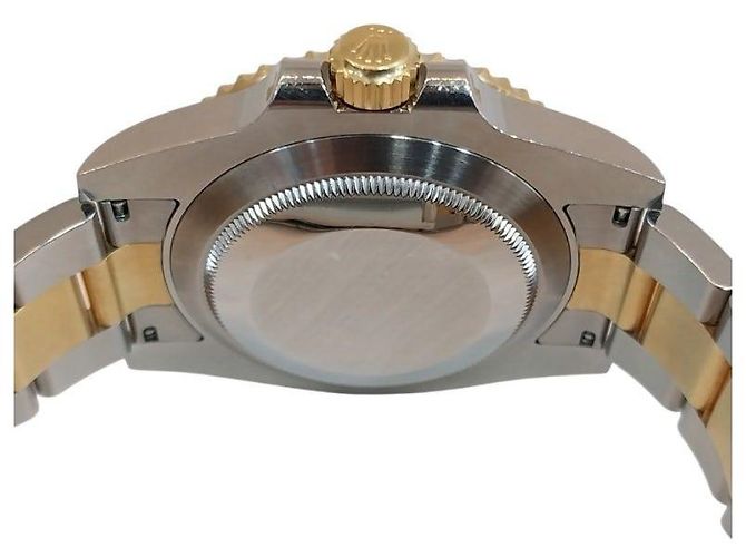 Rolex Orologio Submariner da uomo in oro giallo e nero con quadrante nero - vista 3