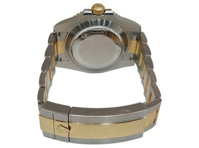 Rolex Orologio Submariner da uomo in oro giallo e nero con quadrante nero - vista 5