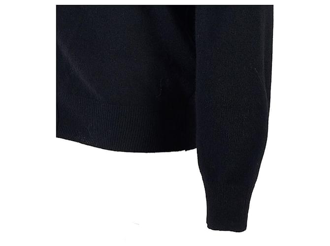 Comme Des Garcons Wollstrickjacke mit Double Heart Patch Schwarz - Ansicht 6
