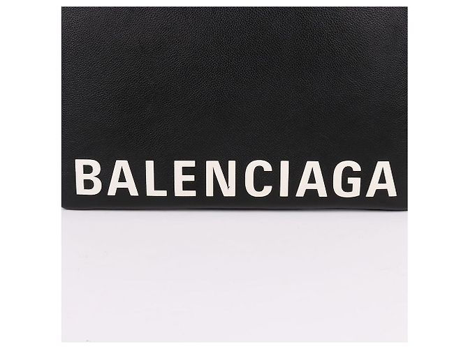 Balenciaga Clutch con tracolla larga e logo frontale Nero - vista 2