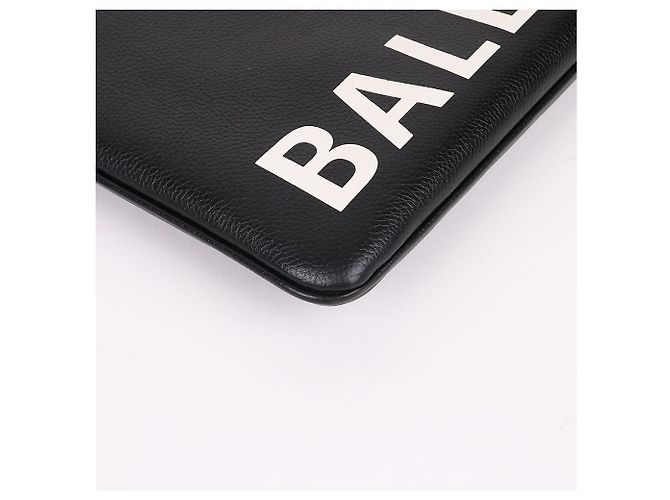 Balenciaga Clutch con tracolla larga e logo frontale Nero - vista 8