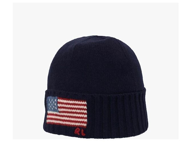 Ralph Lauren Flag Strickmütze Schwarz - Ansicht 5