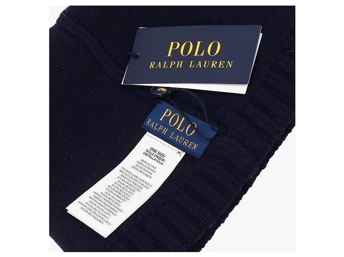 Ralph Lauren Flag Strickmütze Schwarz - Ansicht 9