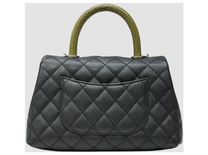 Chanel Serie di piccole borse verdi con manico in lucertola Verde - vista 7