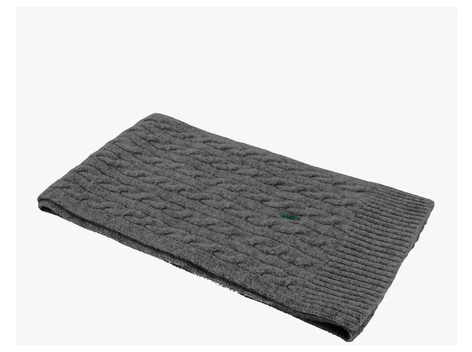 Ralph Lauren Pony Cable Knit Scarf Brown - view 5