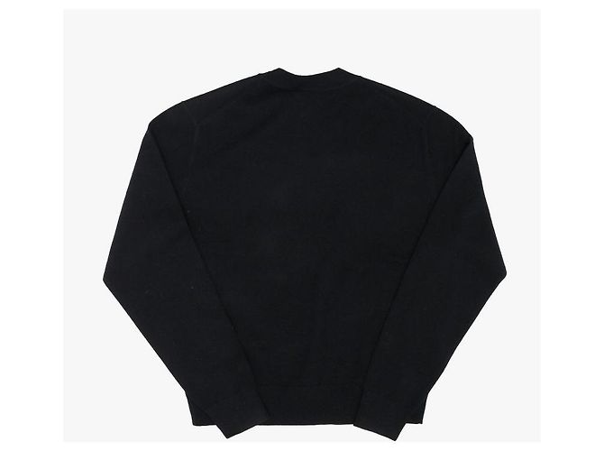 Acne Knit Face Logo Patch Knit Black - view 5