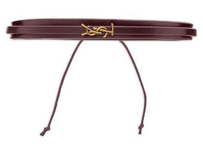 Saint Laurent Bracciale a più fili in pelle CASSANDRE - vista 4