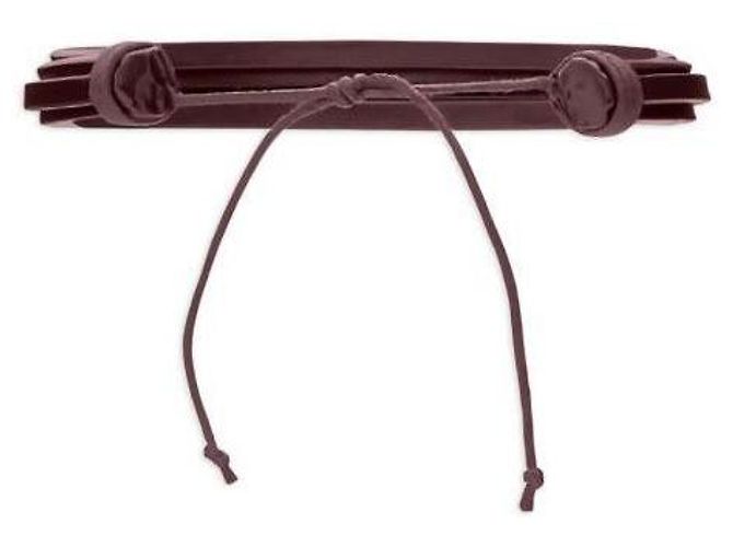 Saint Laurent Bracciale a più fili in pelle CASSANDRE - vista 6