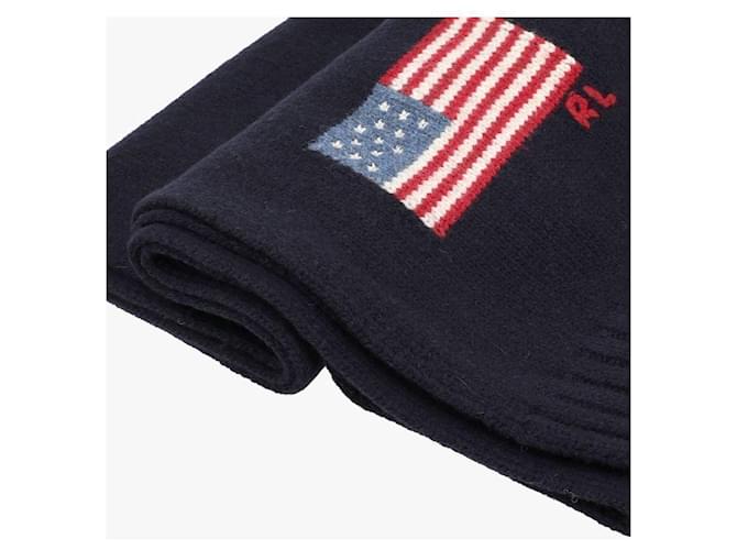 Ralph Lauren Flag Strickschal Schwarz - Ansicht 7