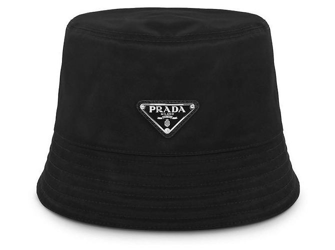 Prada Nylon-Bucket-Hat mit Dreieckslogo für Damen - Ansicht 3